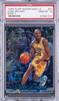 1996-97 Flair Showcase Legacy Collection Row 1 #31 Kobe Bryant Rookie Card (#007/150) – PSA GEM MT 10